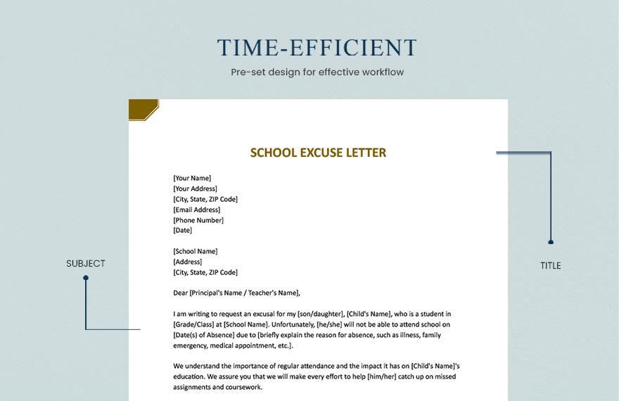 School Excuse Letter