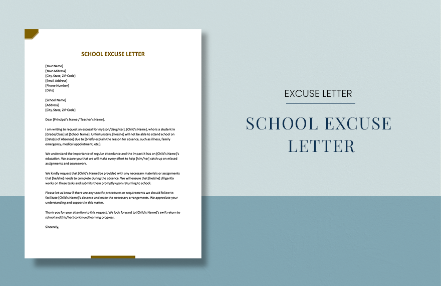School Excuse Letter