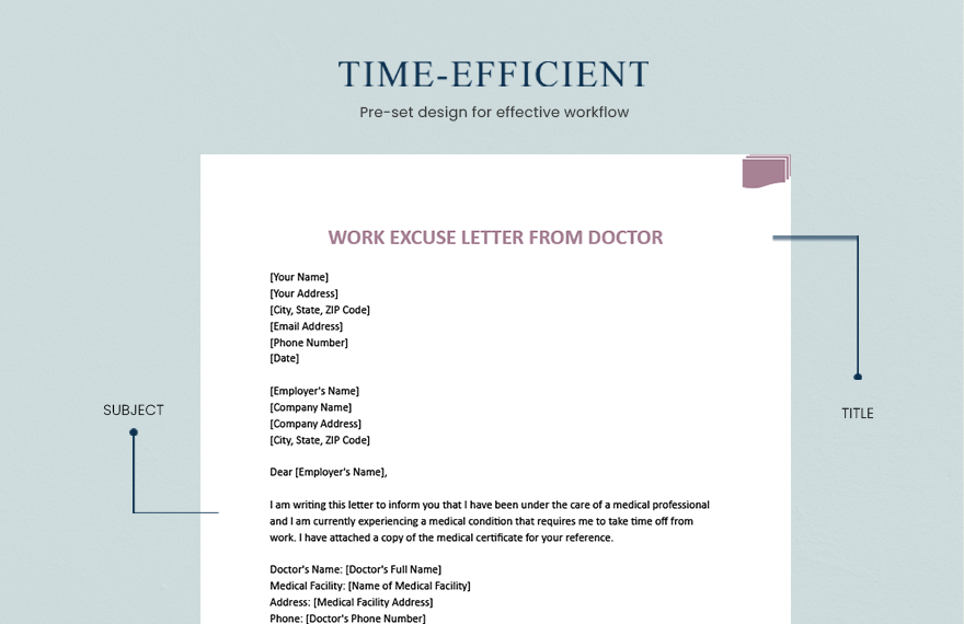 Work Excuse Letter From Doctor