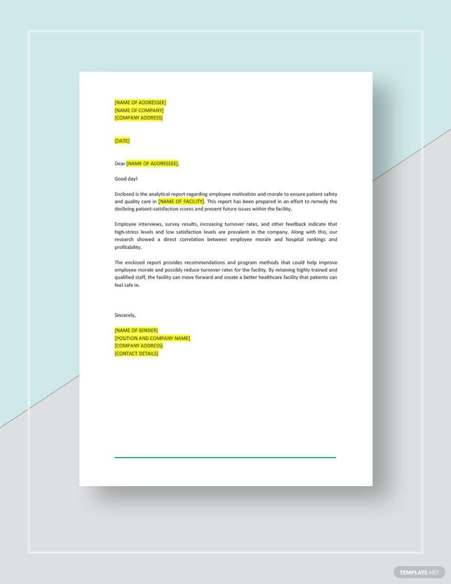 Analytical Report Template