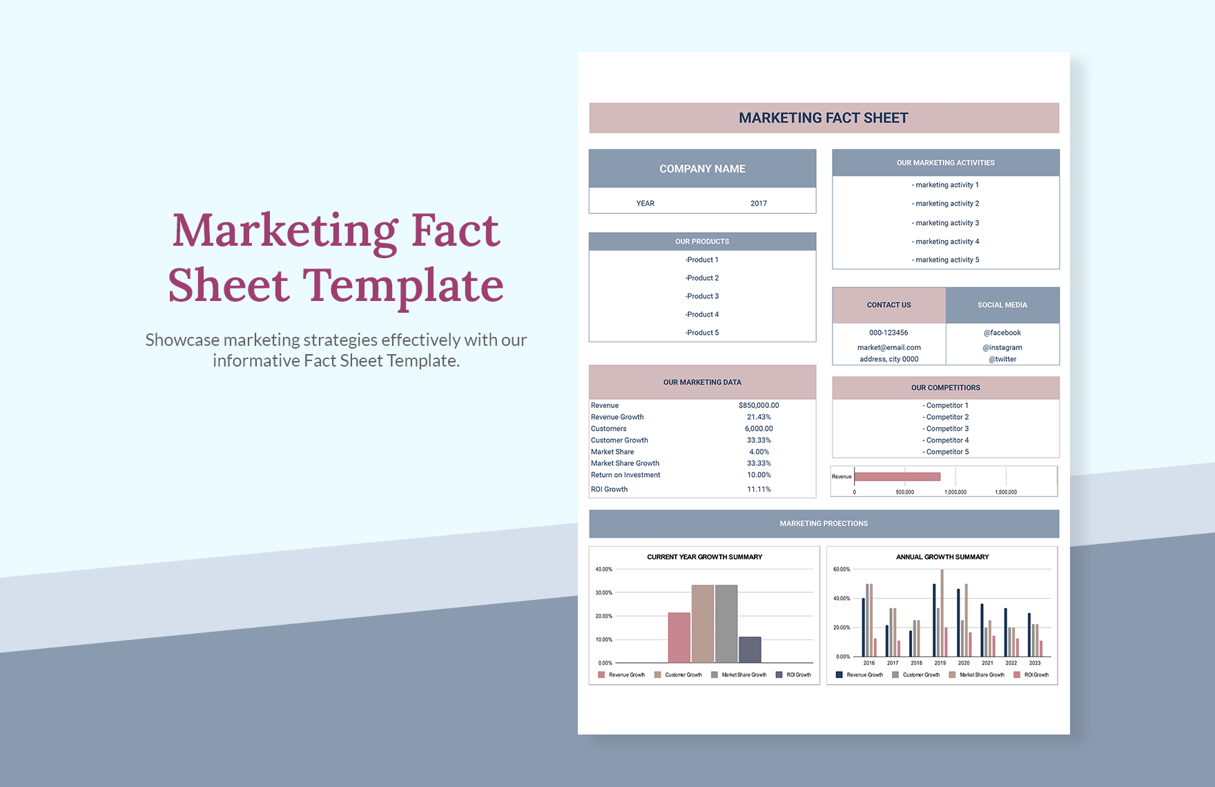 Marketing Fact Sheet Template