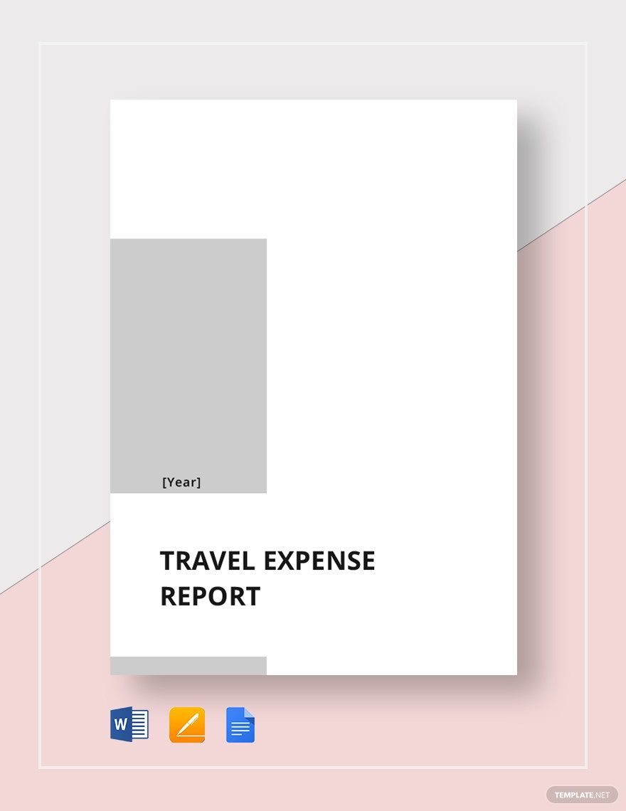 Sample Travel Expense Report Template in Word, Google Docs, Apple Pages