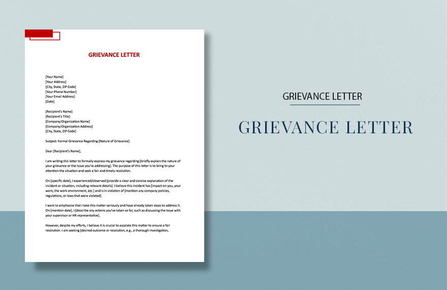 Grievance Letter in Word, Google Docs, Pages - Download | Template.net