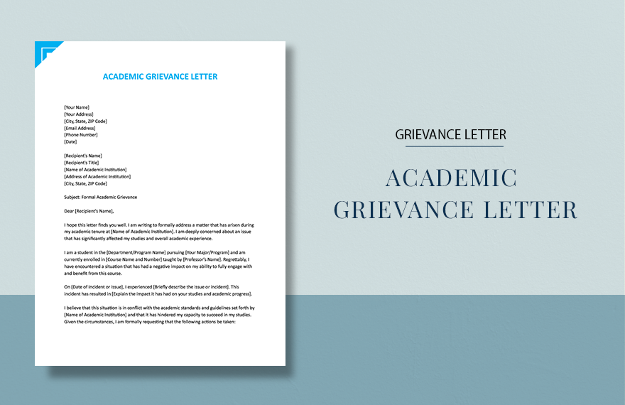 Free Academic Grievance Letter