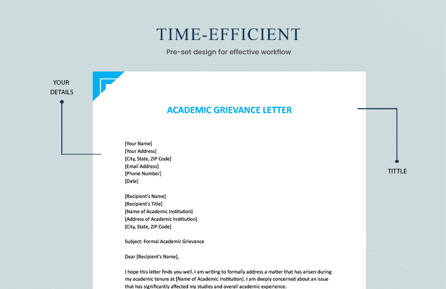 Academic Grievance Letter