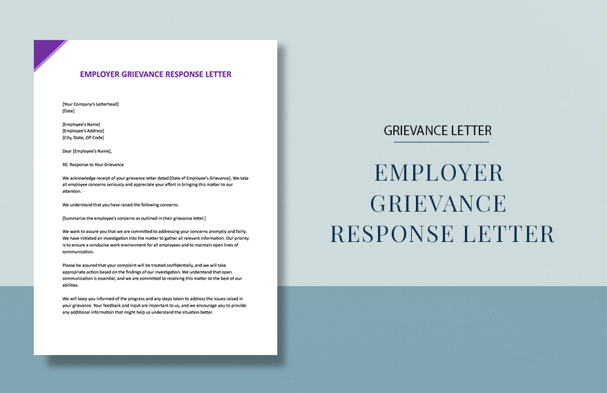 Free Employer Grievance Response Letter