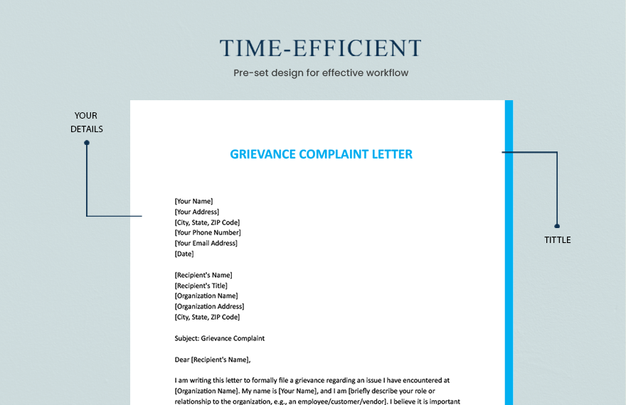 Grievance Complaint Letter