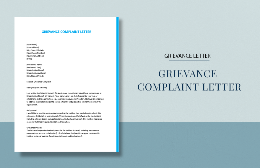 Grievance Complaint Letter