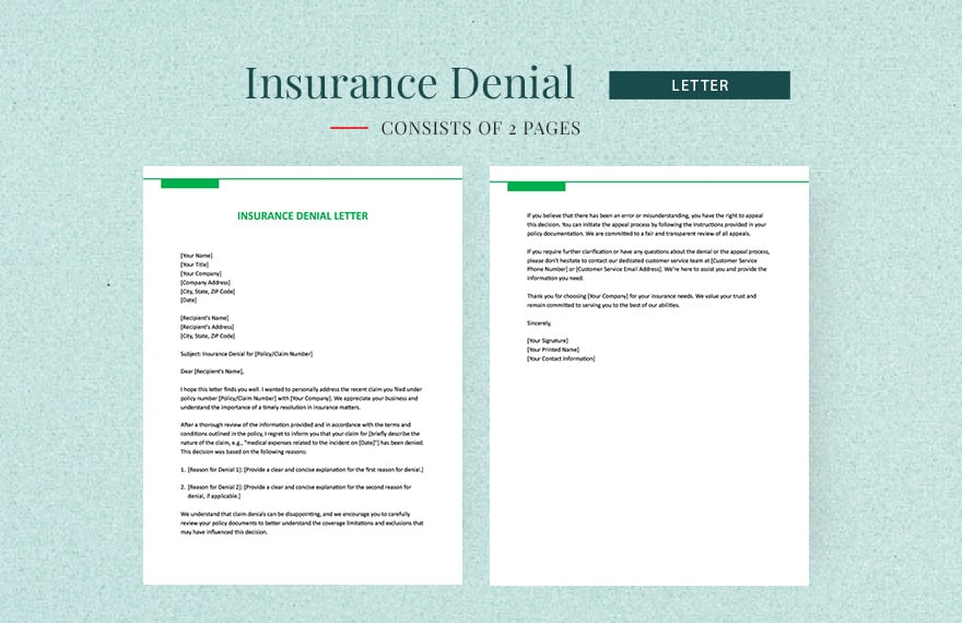 Insurance Denial Letter
