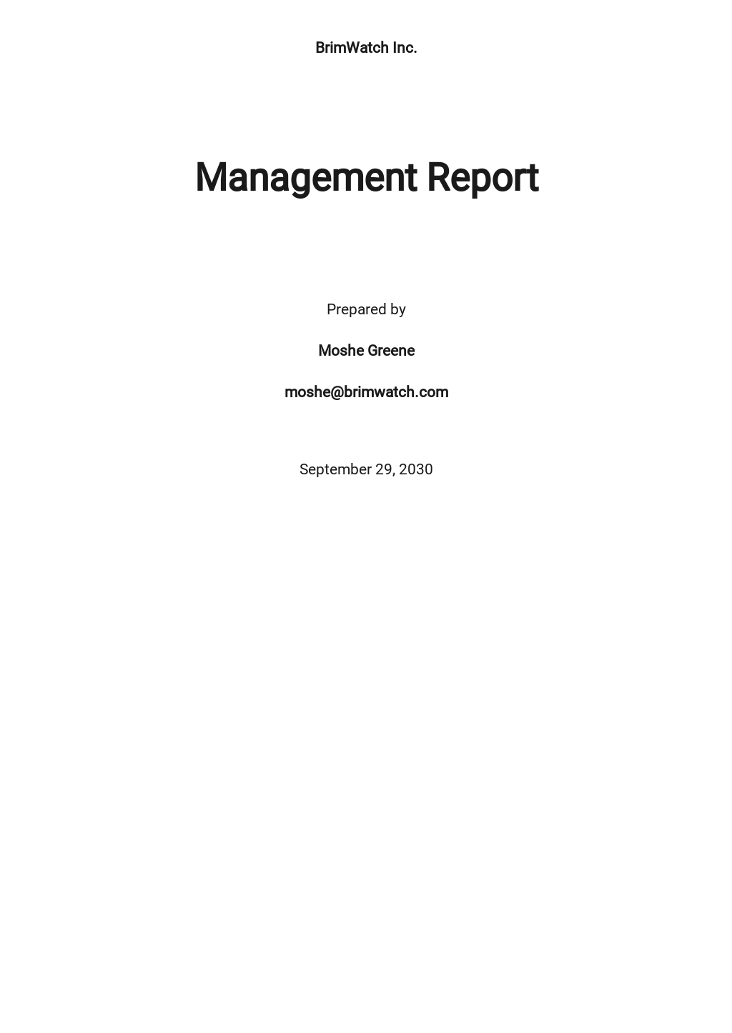 Download 44+ Management Report Templates - Microsoft Word (DOC ...