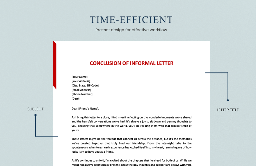 Conclusion Of Informal Letter