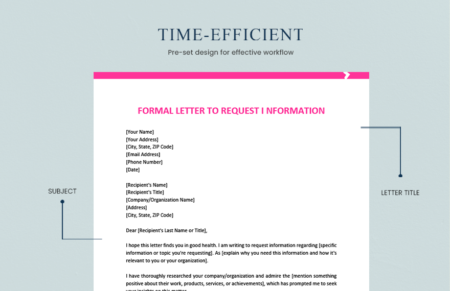 Formal Letter To Request Information