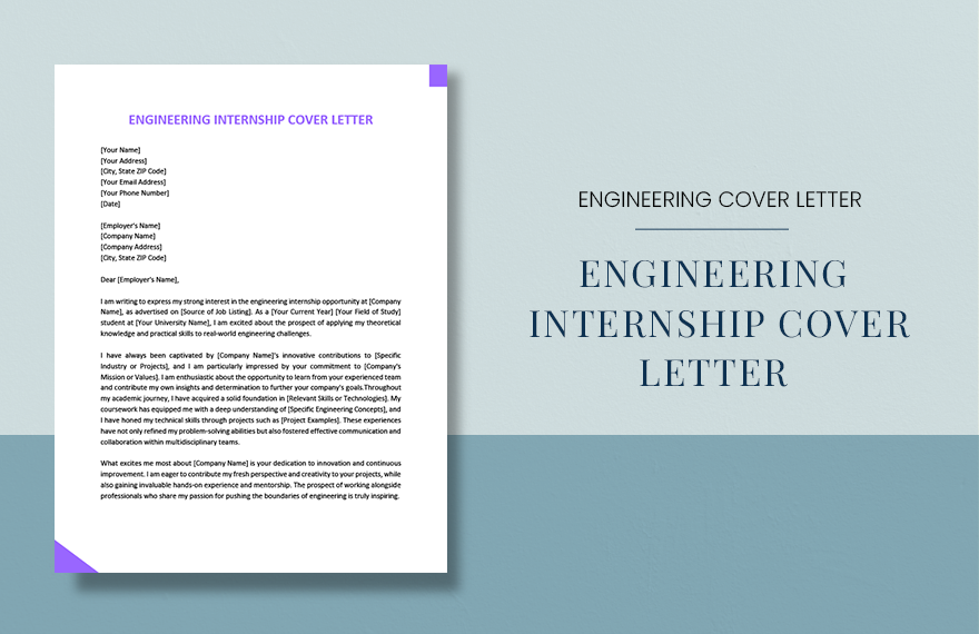 Engineering Internship Cover Letter