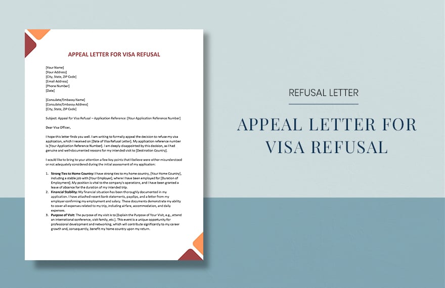 Appeal Letter For Visa Refusal