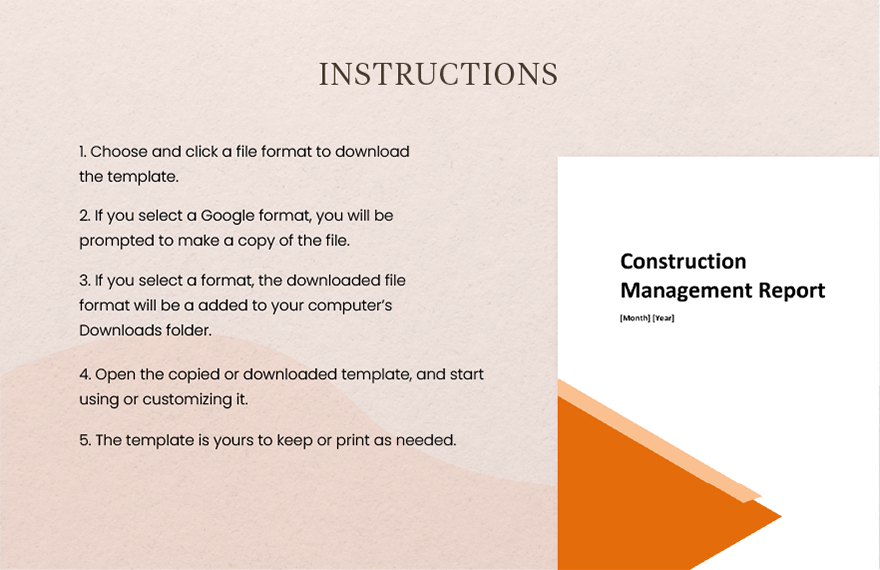Construction Management Report Template