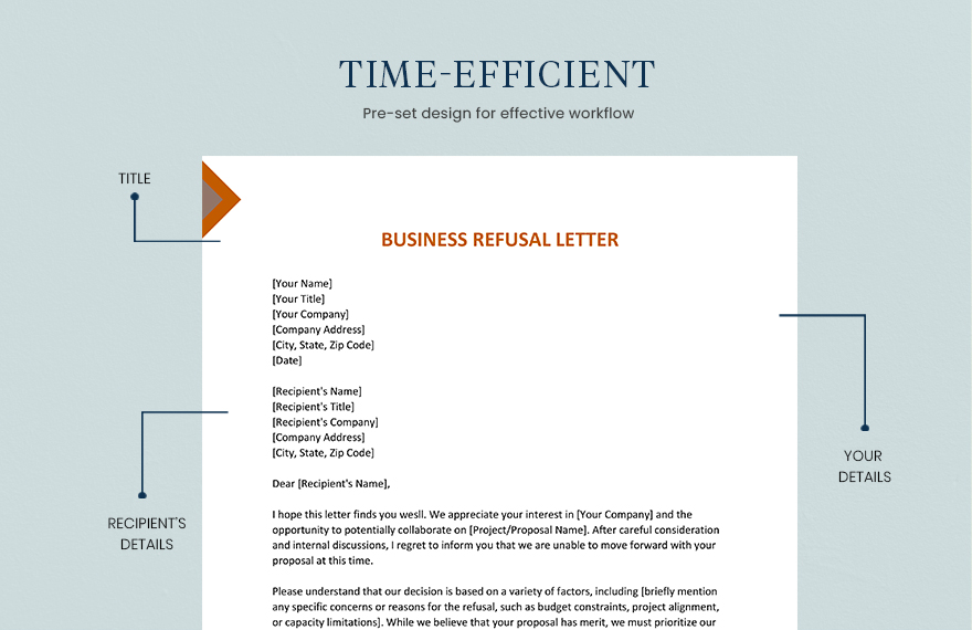 Business Refusal Letter