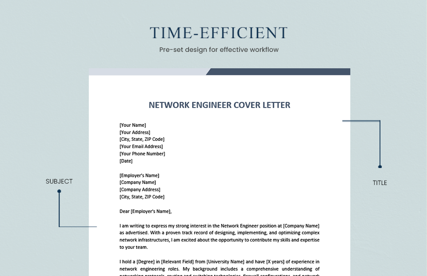 Network Engineer Cover Letter