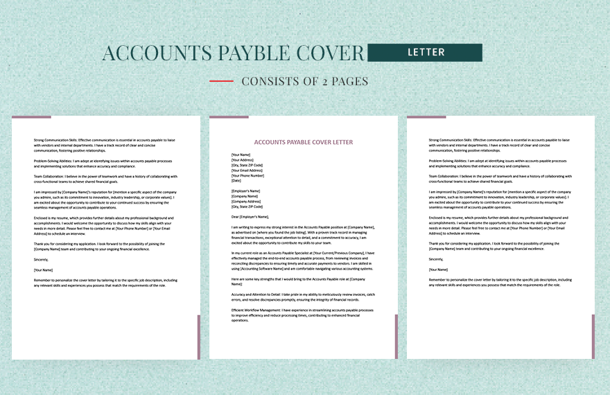 Accounts Payable Cover Letter