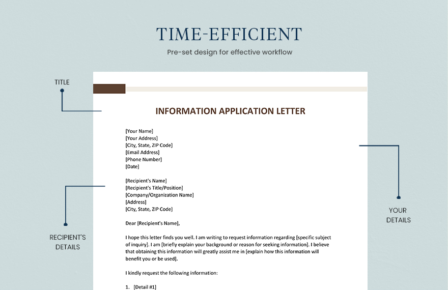 Information Application Letter