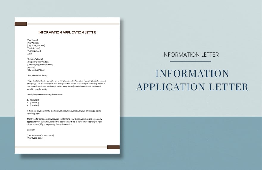 Information Application Letter
