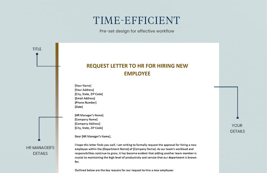 Request Letter to HR For Hiring New Employee