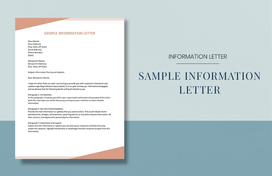 Sample Information Letter in Word, Google Docs, Apple Pages