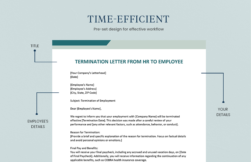 Termination Letter From HR to Employee