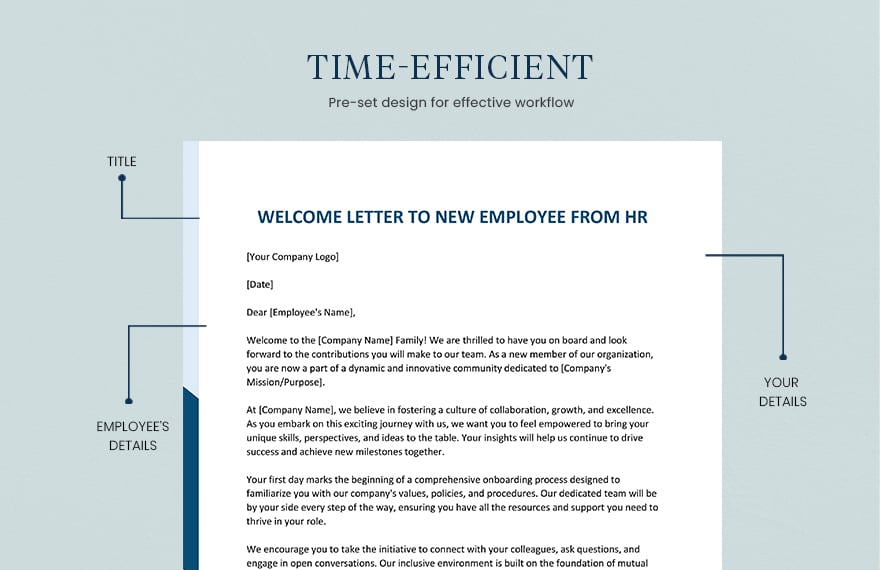 Welcome Letter to New Employee From HR