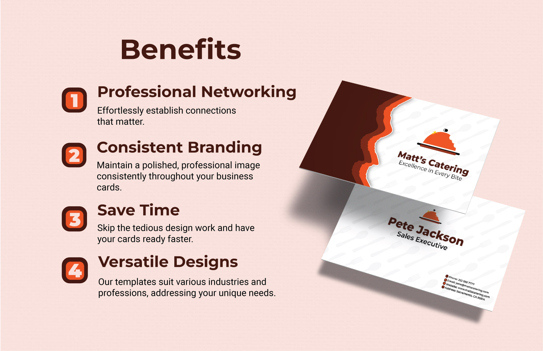 Catering Business Card Template