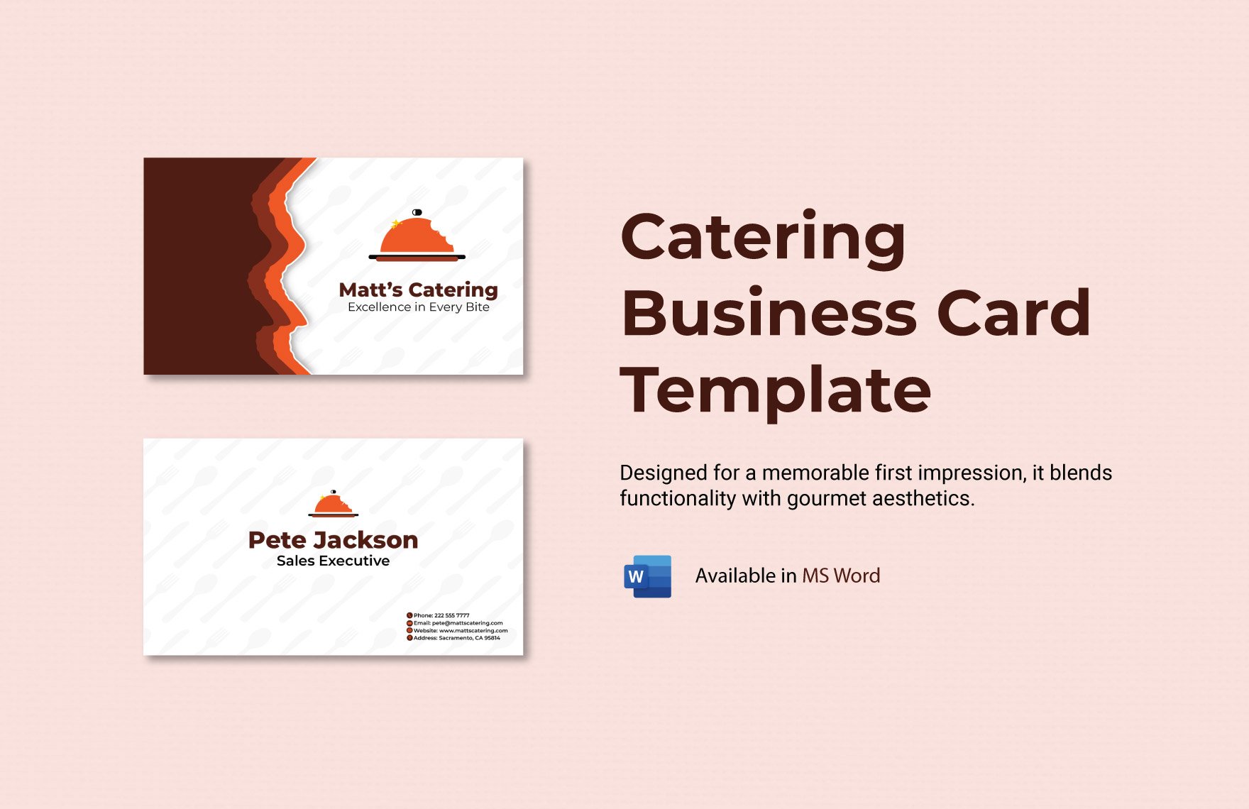 Catering Business Card Template