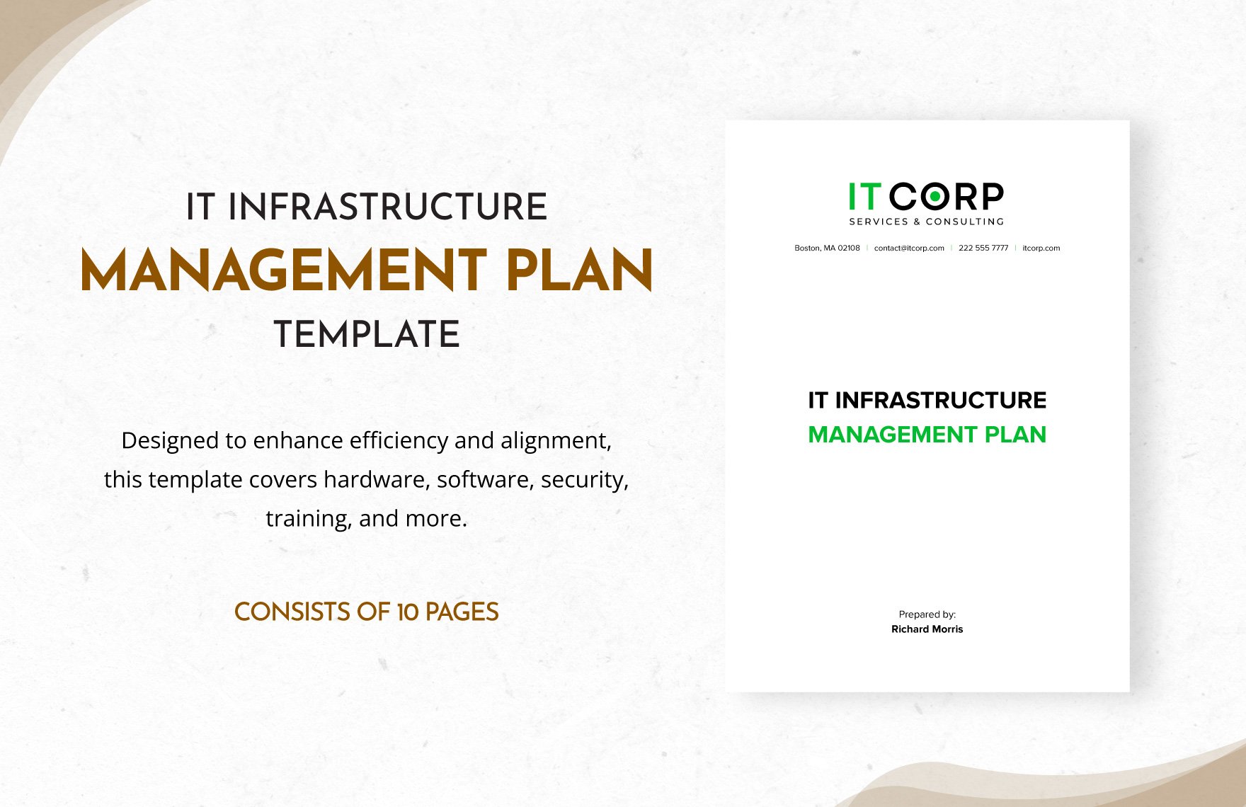 IT Infrastructure Management Plan Template in Word, Google Docs, PDF