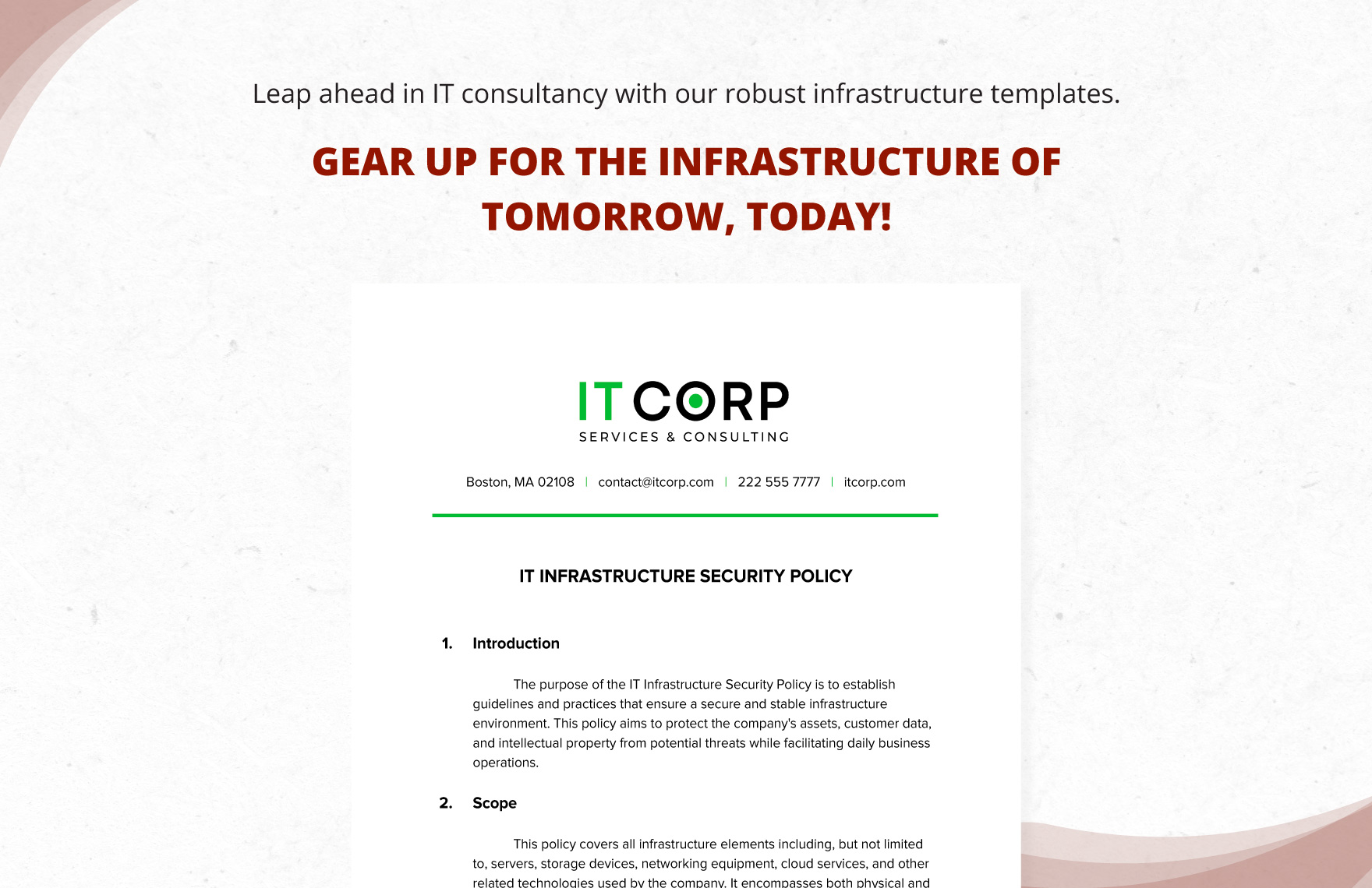 IT Infrastructure Security Policy Template