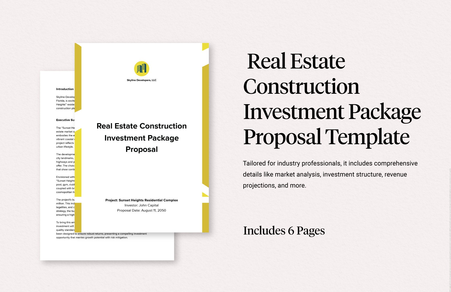 Real Estate Proposal Template in PDF