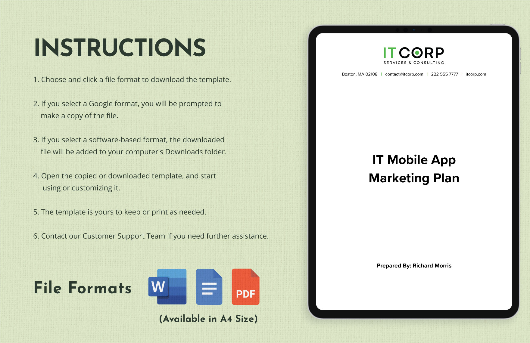 IT Mobile App Marketing Plan Template