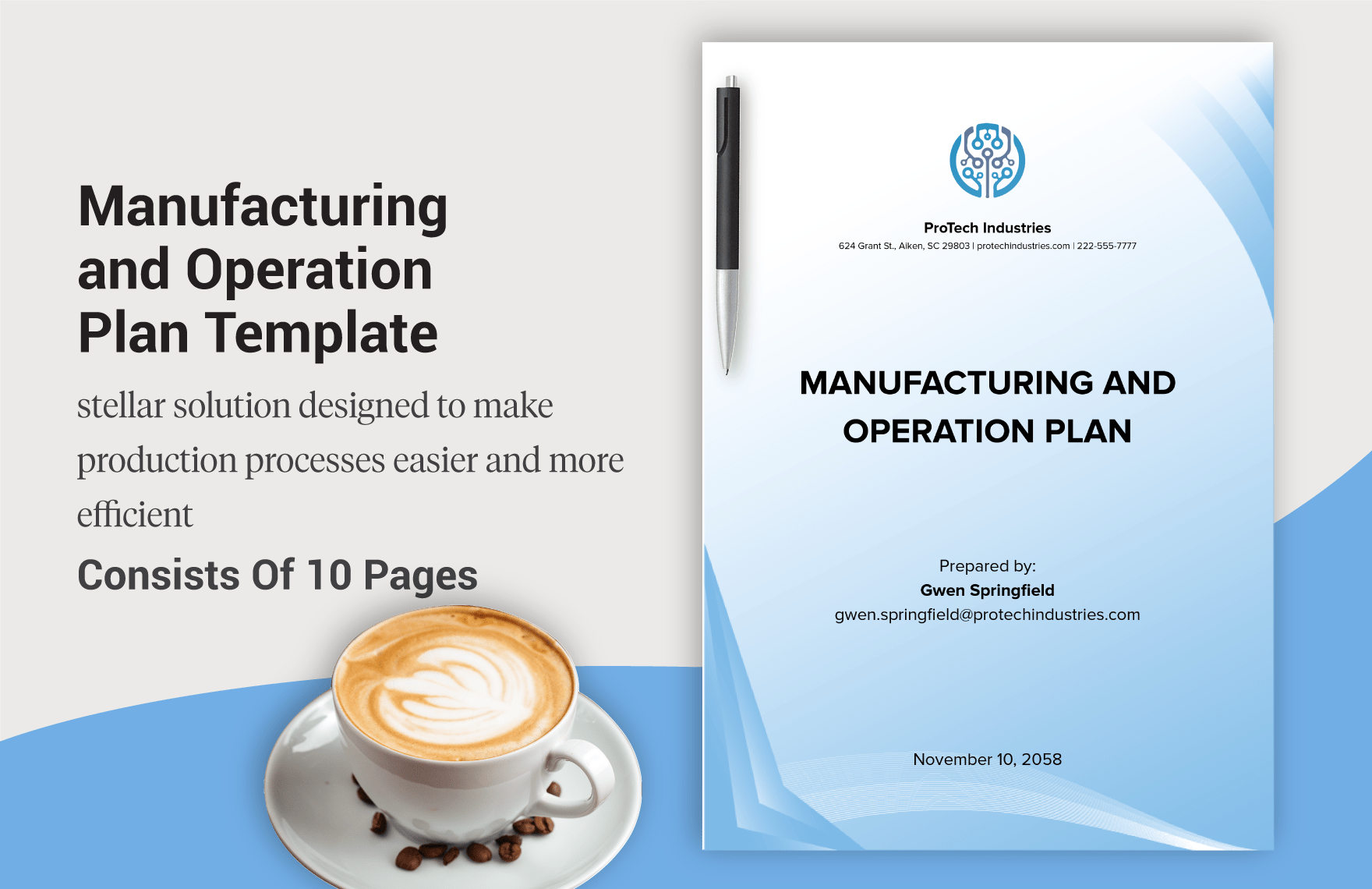 Manufacturing and Operation Plan Template in Word, Google Docs, PDF