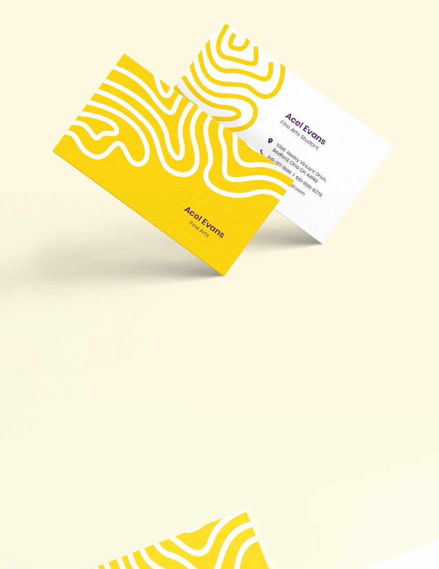 Creative Student Business Card Template