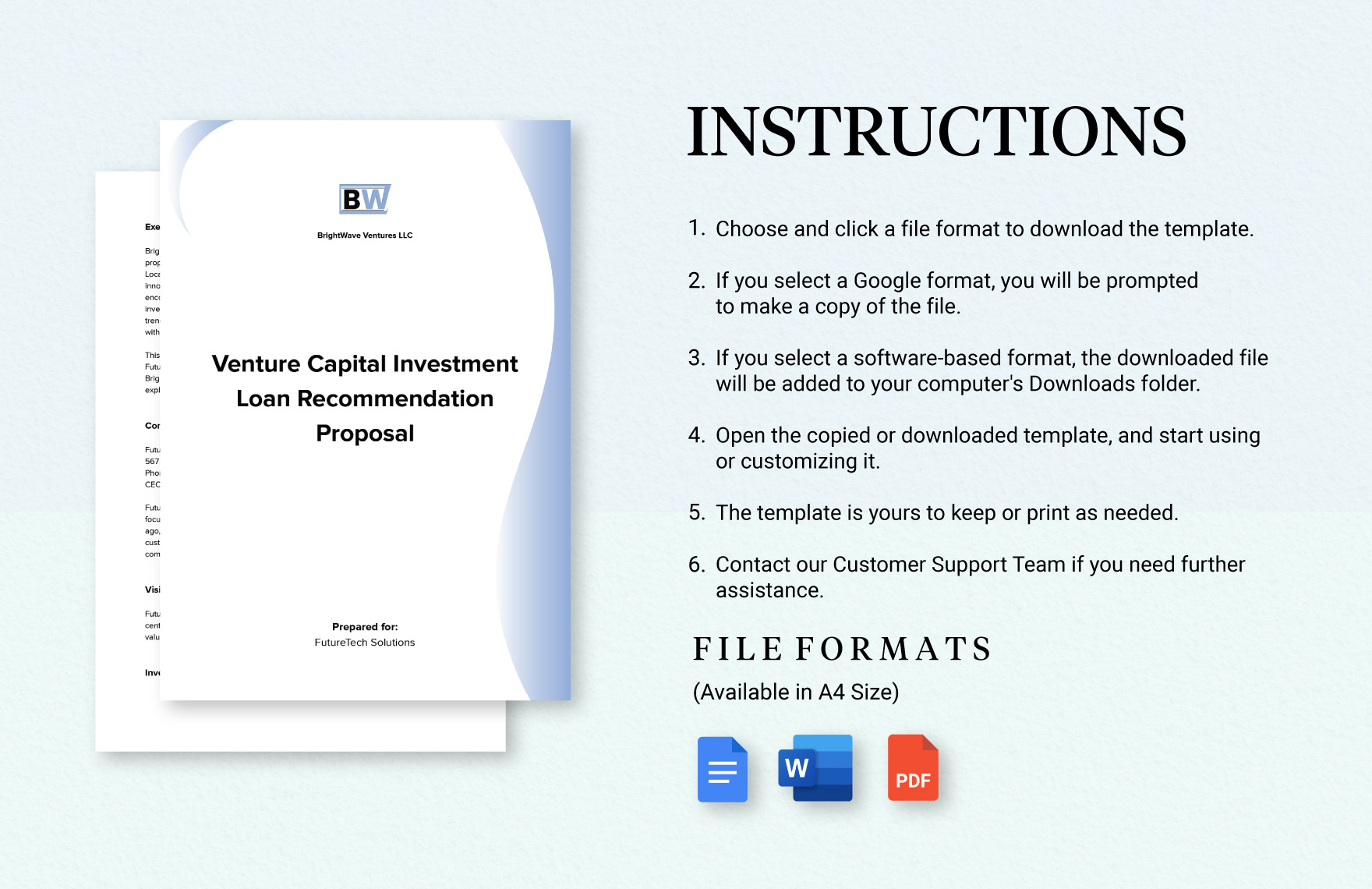 Venture Capital Investment Loan Recommendation Proposal Template