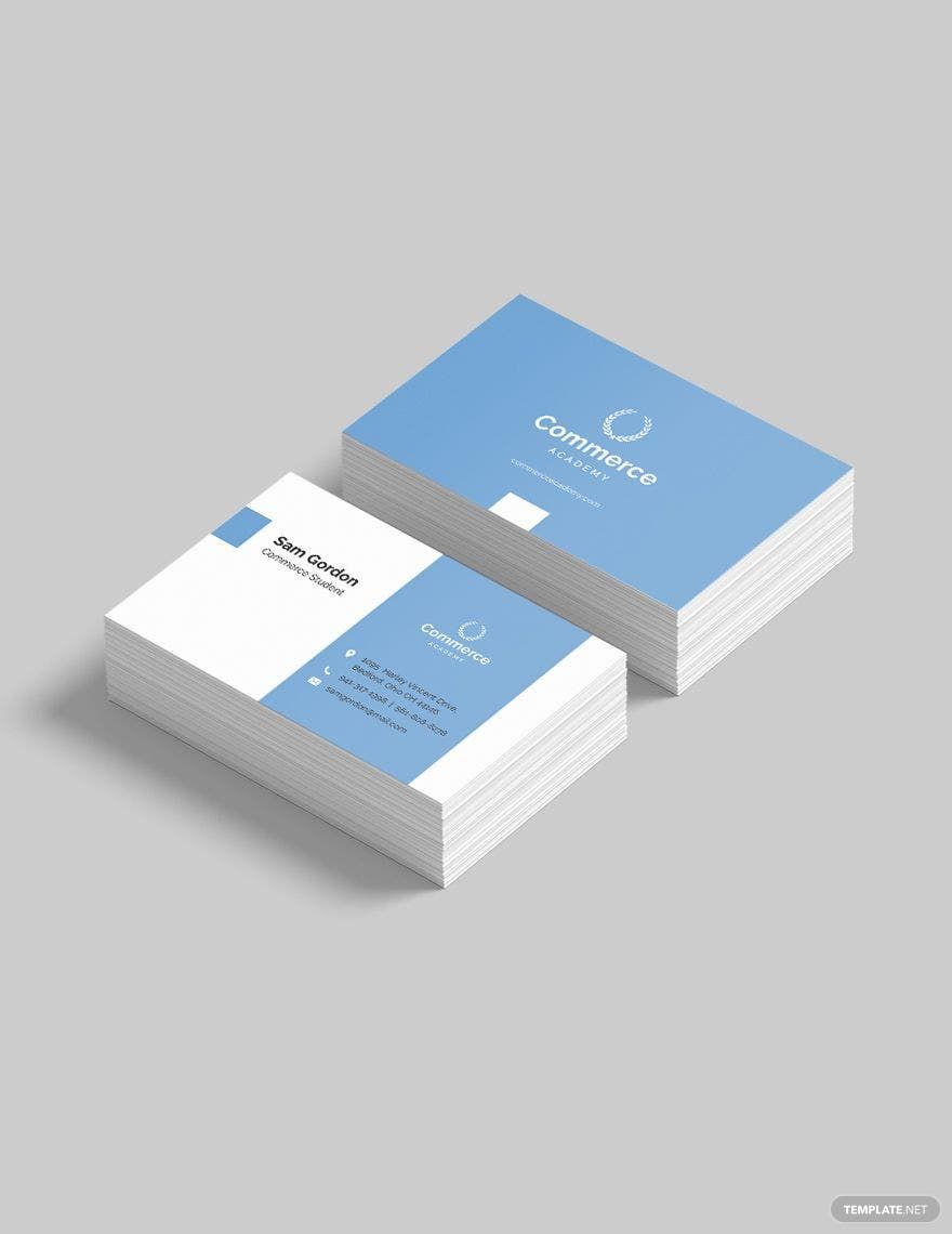 Graduate Student Business Card Template in Word, Google Docs, Illustrator, PSD, Apple Pages, Publisher