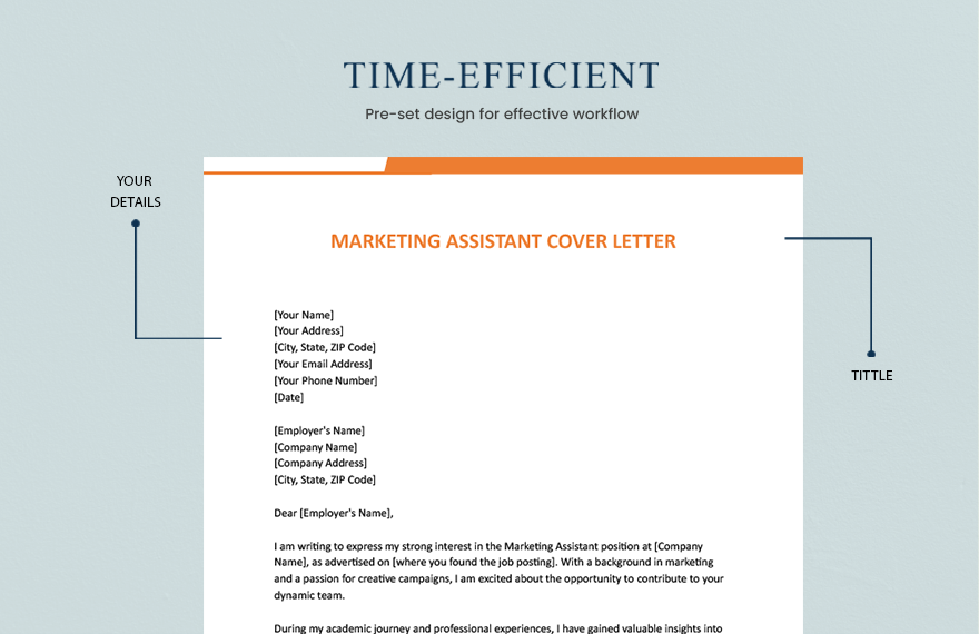 Marketing Assistant Cover Letter