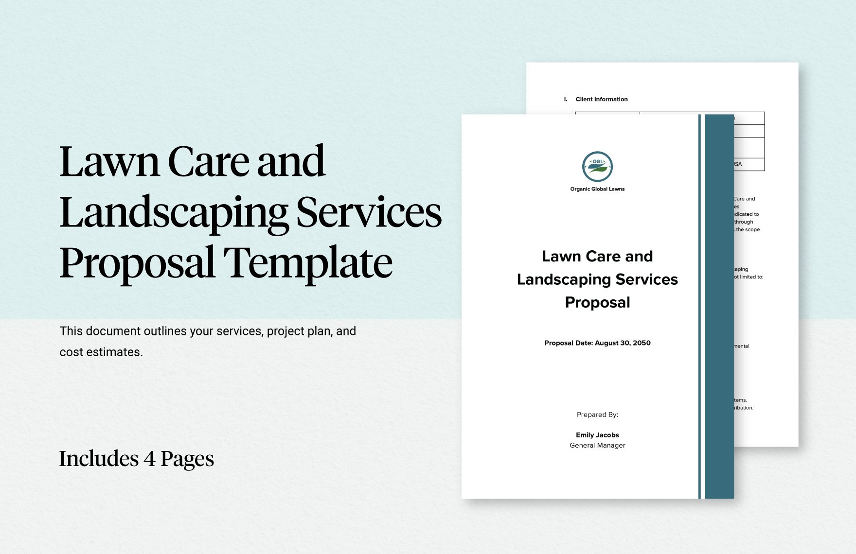 Lawn Care and Landscaping Services Proposal Template