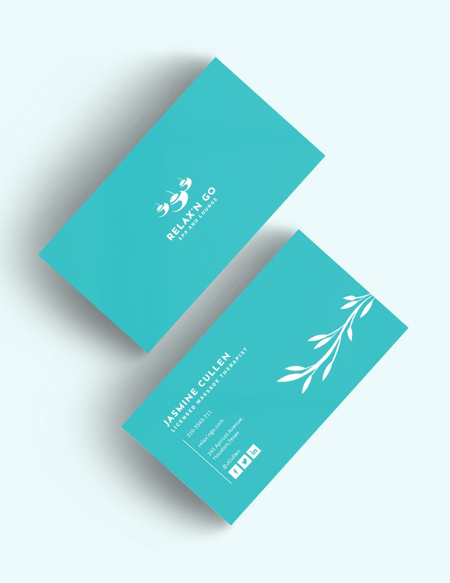 therapist business cards templates illustrator free download