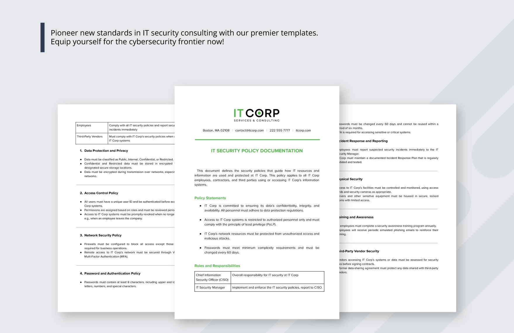 IT Security Policy Documentation Template