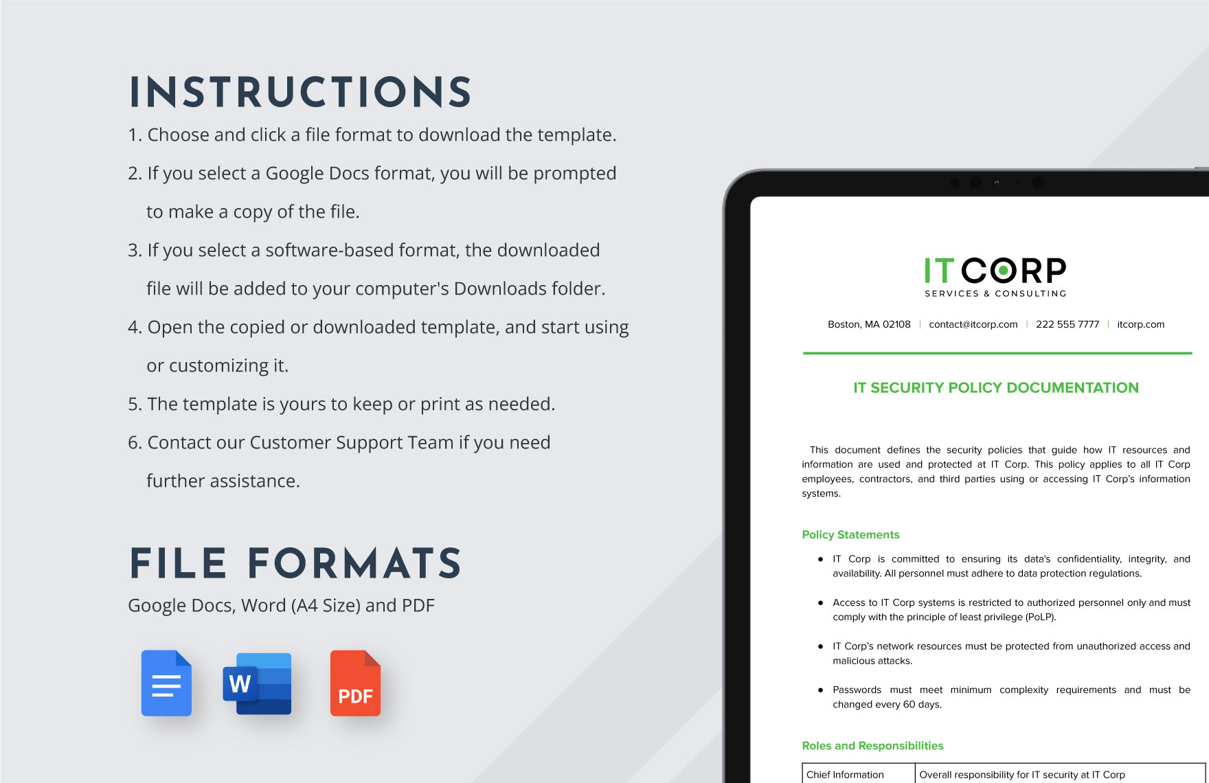 IT Security Policy Documentation Template