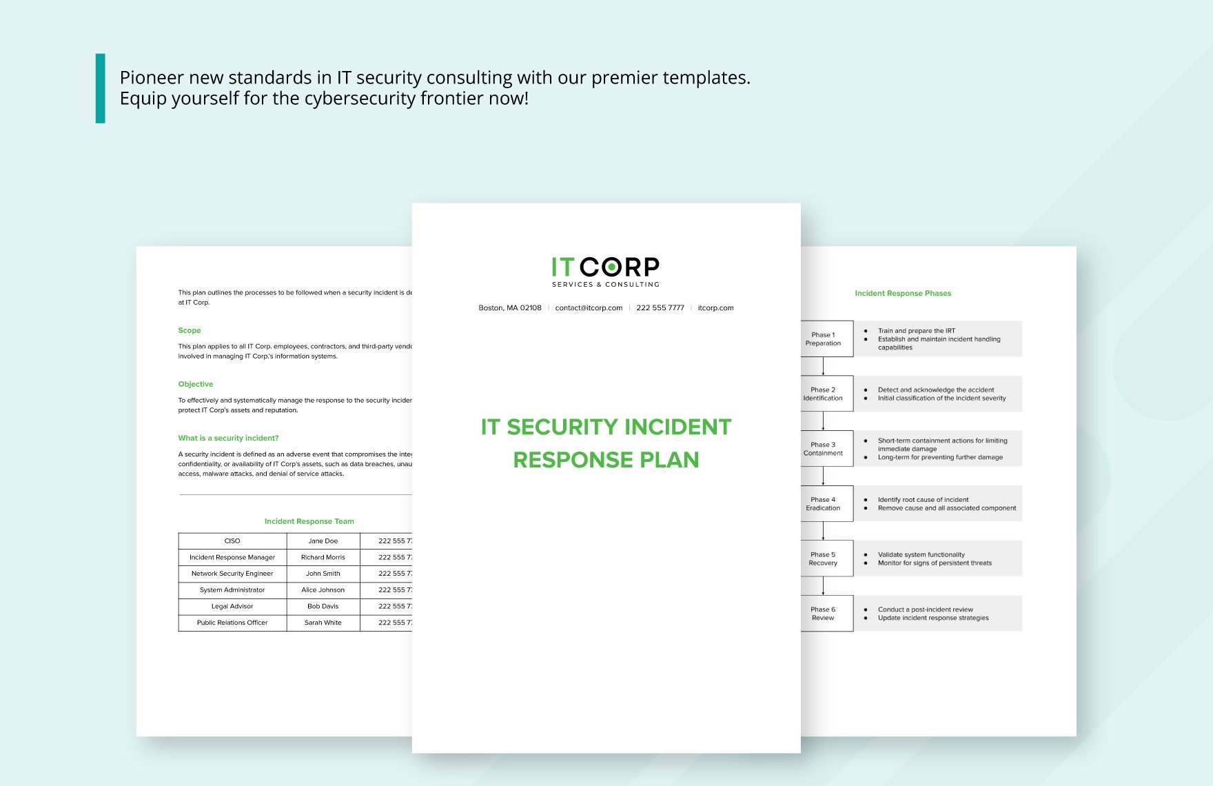 IT Security Incident Response Plan Template
