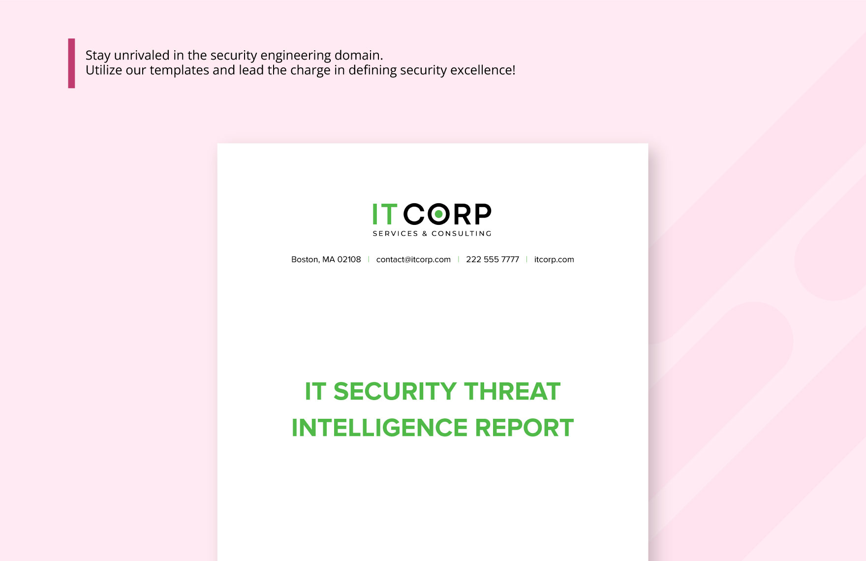 IT Security Threat Intelligence Report Template