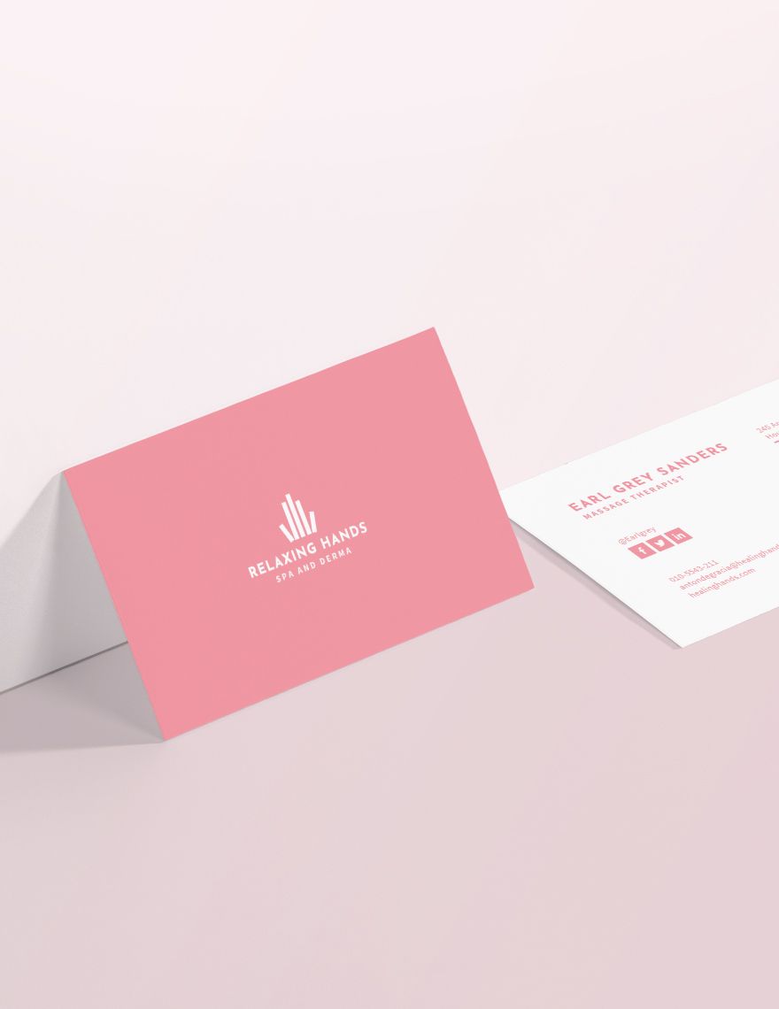 Massage Therapist Business Card Template