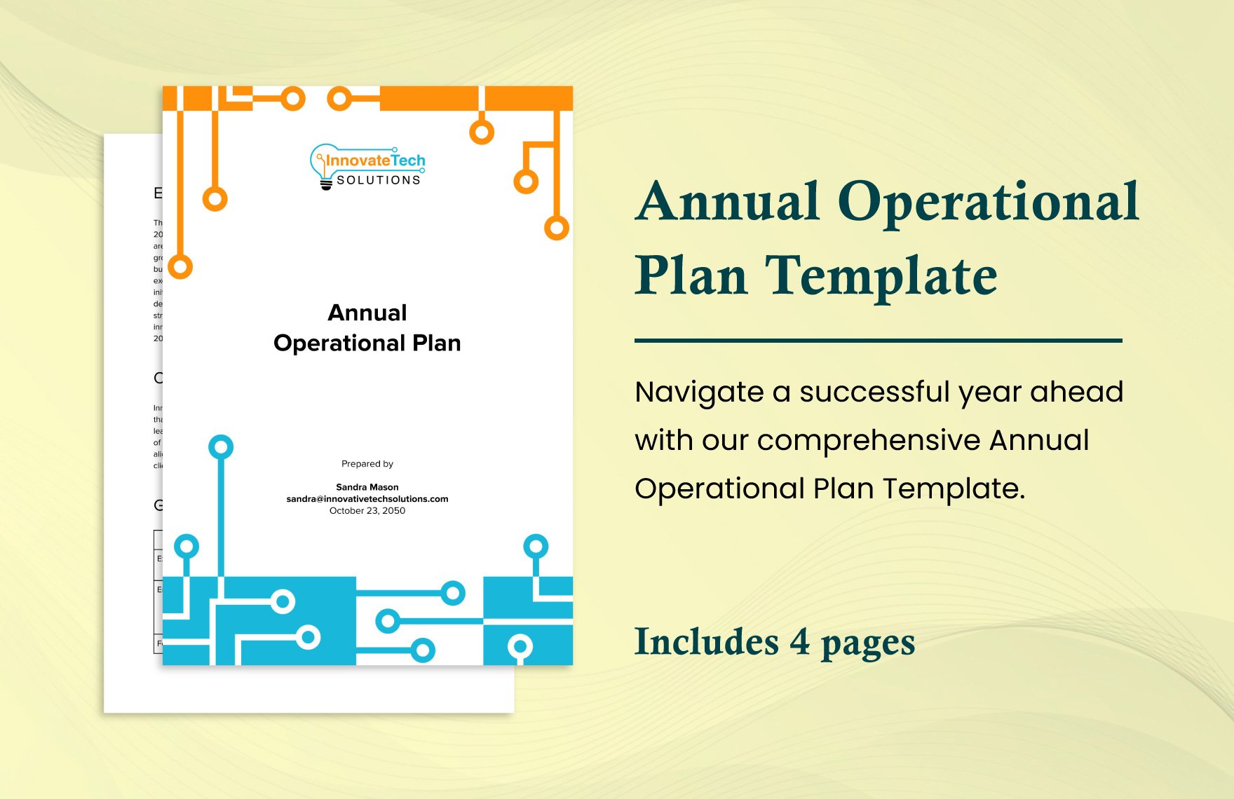 Annual Operational Plan Template