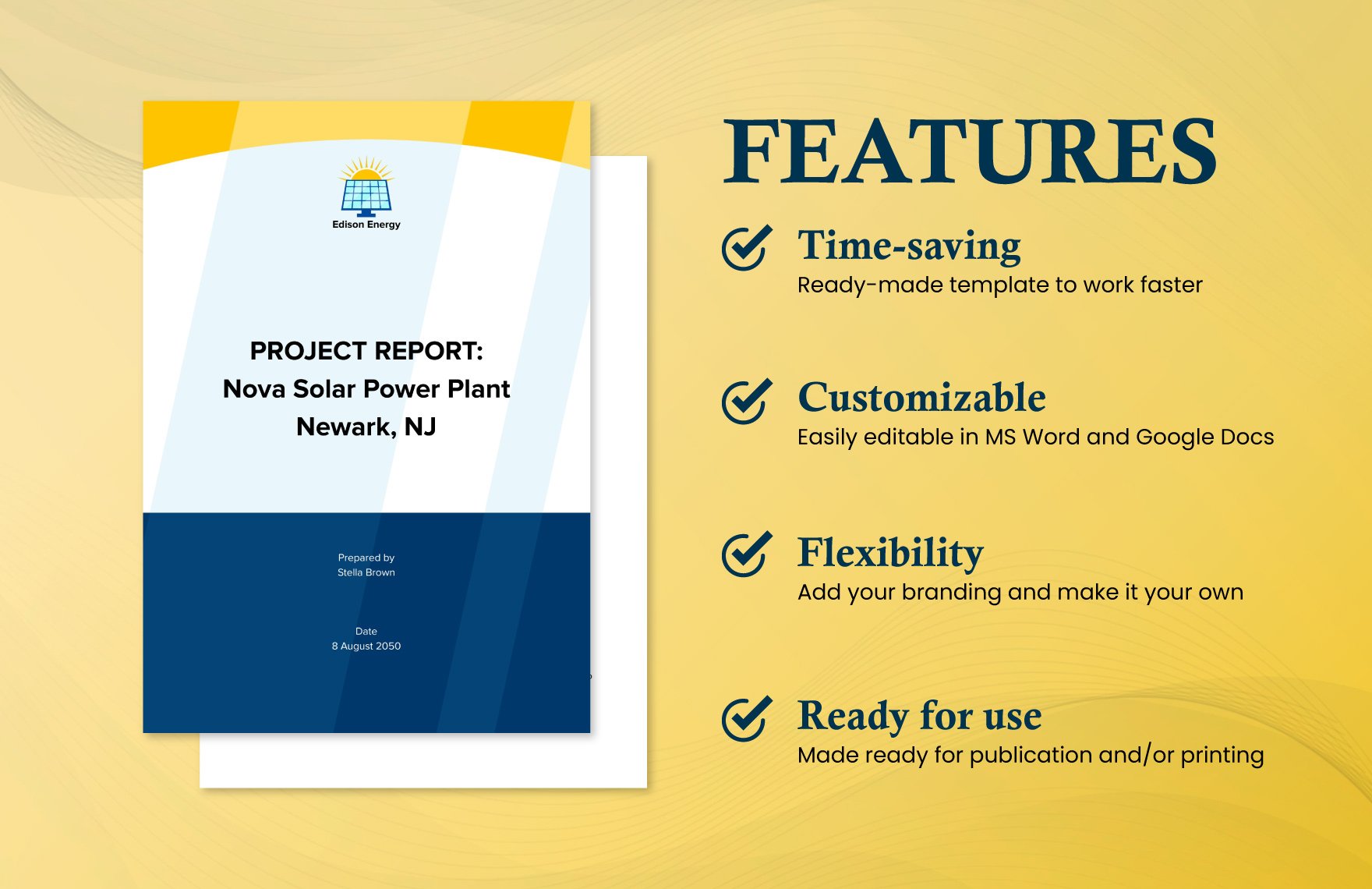Solar Power Plant Project Report Template