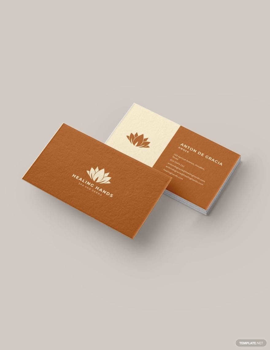 Massage Therapist Business Card Template Illustrator Word Apple 
