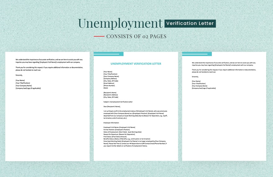 Unemployment Verification Letter